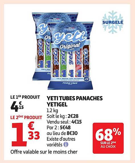 YETI TUBES PANACHES YETIGEL