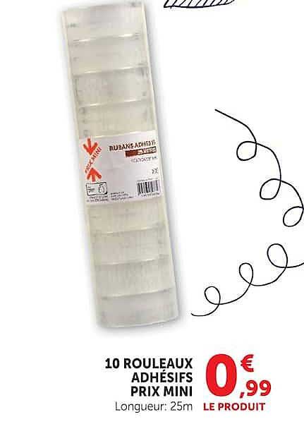 10 ROULEAUX ADHÉSIFS PRIX MINI