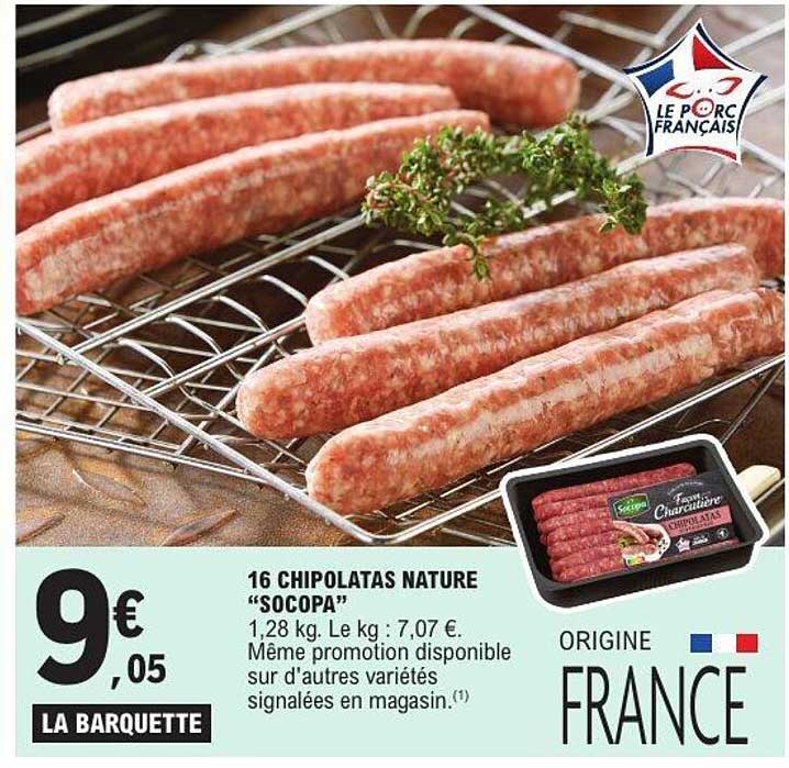 16 CHIPOLATAS NATURE "SOCOPA"