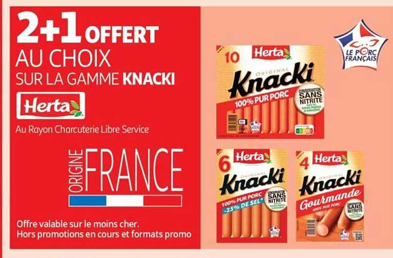 2+1 OFFERT AU CHOIX SUR LA GAMME KNACKI