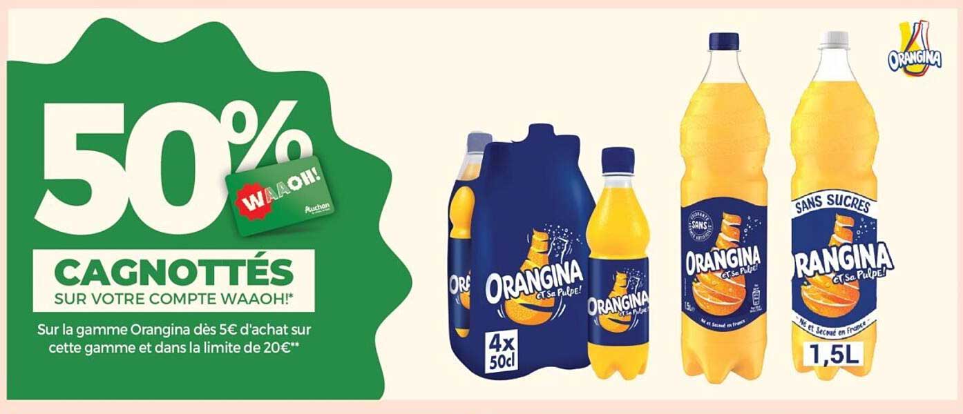 50% cagnottés sur votre compte Waaoh!