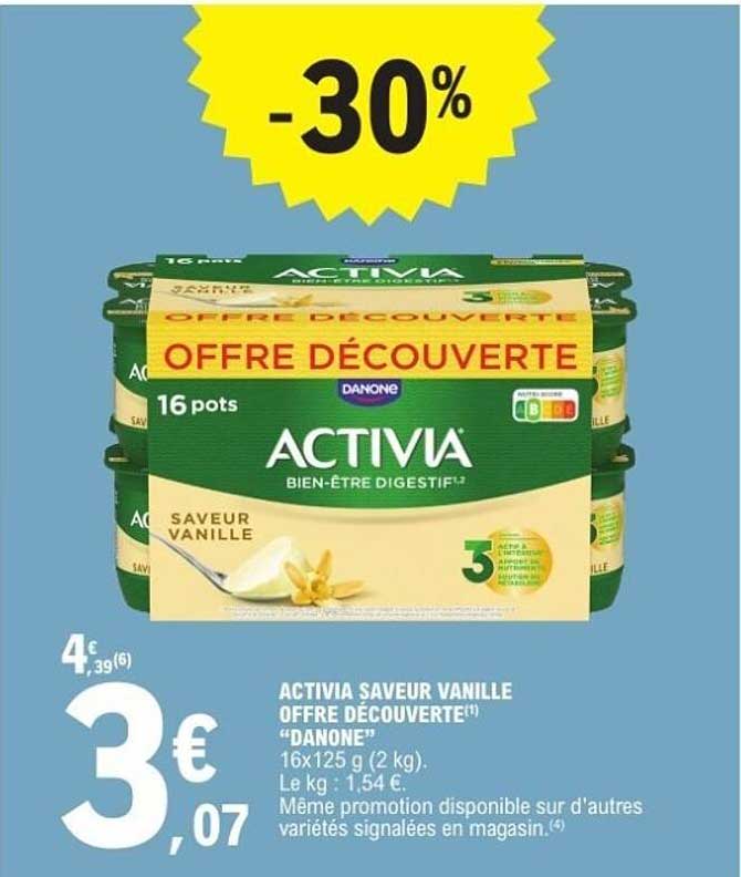 ACTIVIA SAVEUR VANILLE OFFRE DÉCOUVERTE “DANONE”