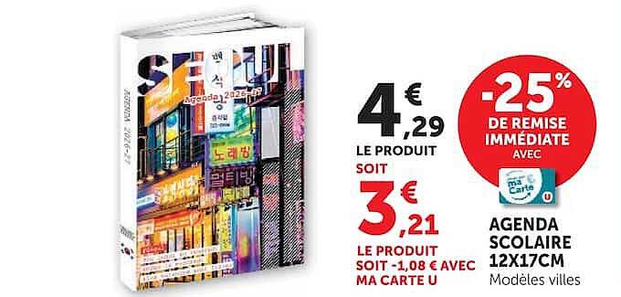 AGENDA SCOLAIRE 12X17CM Modèles villes