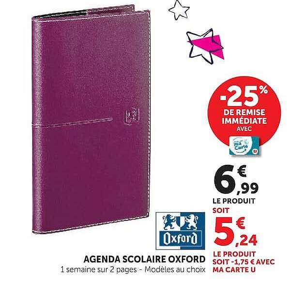 AGENDA SCOLAIRE OXFORD