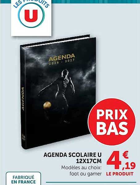 AGENDA SCOLAIRE U 12X17CM