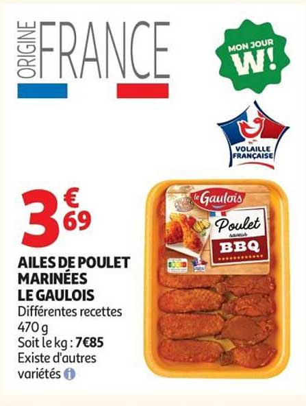 AILES DE POULET MARINÉES LE GAULOIS