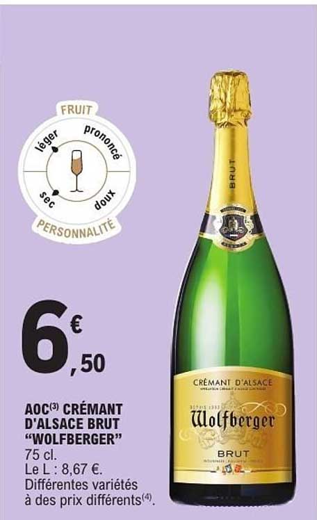 AOC(3) CRÉMANT D'ALSACE BRUT “WOLFBERGER”