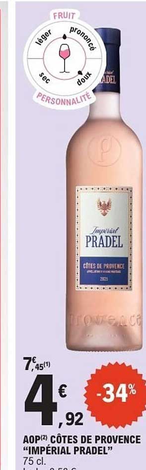 AOP CÔTES DE PROVENCE “IMPERIAL PRADEL” 75 cl
