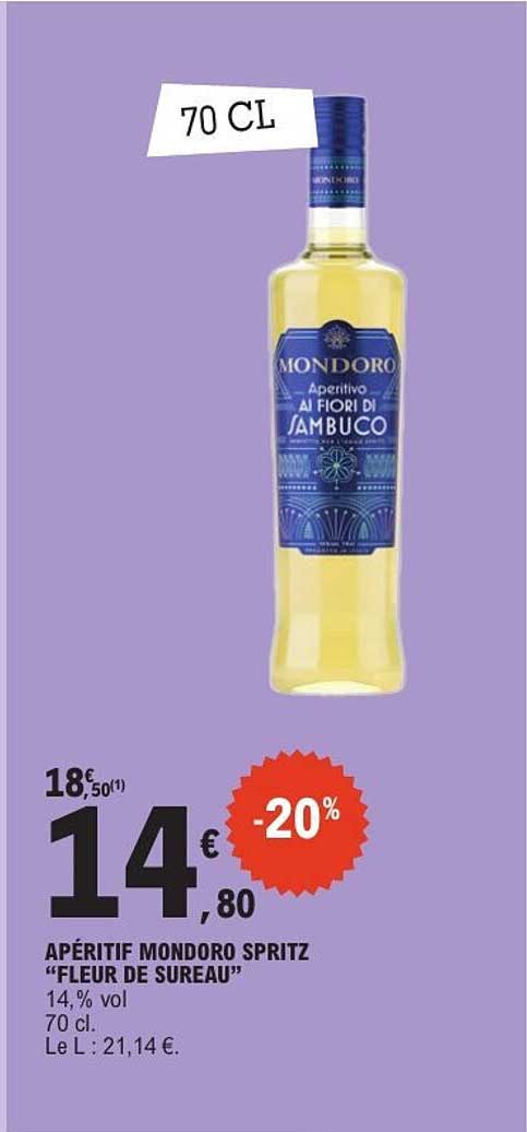 APÉRITIF MONDORO SPRITZ “FLEUR DE SUREAU”