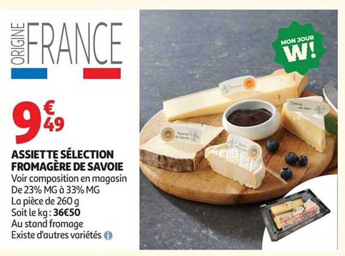 ASSIETTE SÉLECTION FROMAGÈRE DE SAVOIE