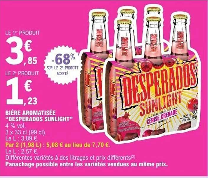 BIÈRE AROMATISÉE “DESPERADOS SUNLIGHT”