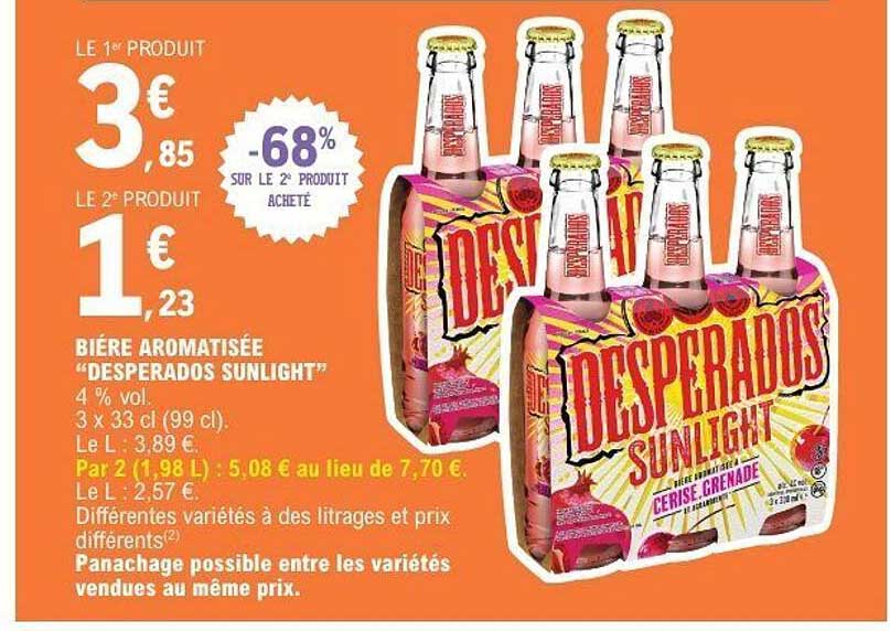 BIÈRE AROMATISÉE "DESPERADOS SUNLIGHT"