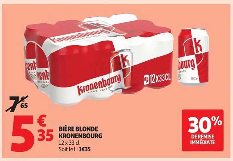 BIÈRE BLONDE KRONENBOURG 12 x 33 cl
