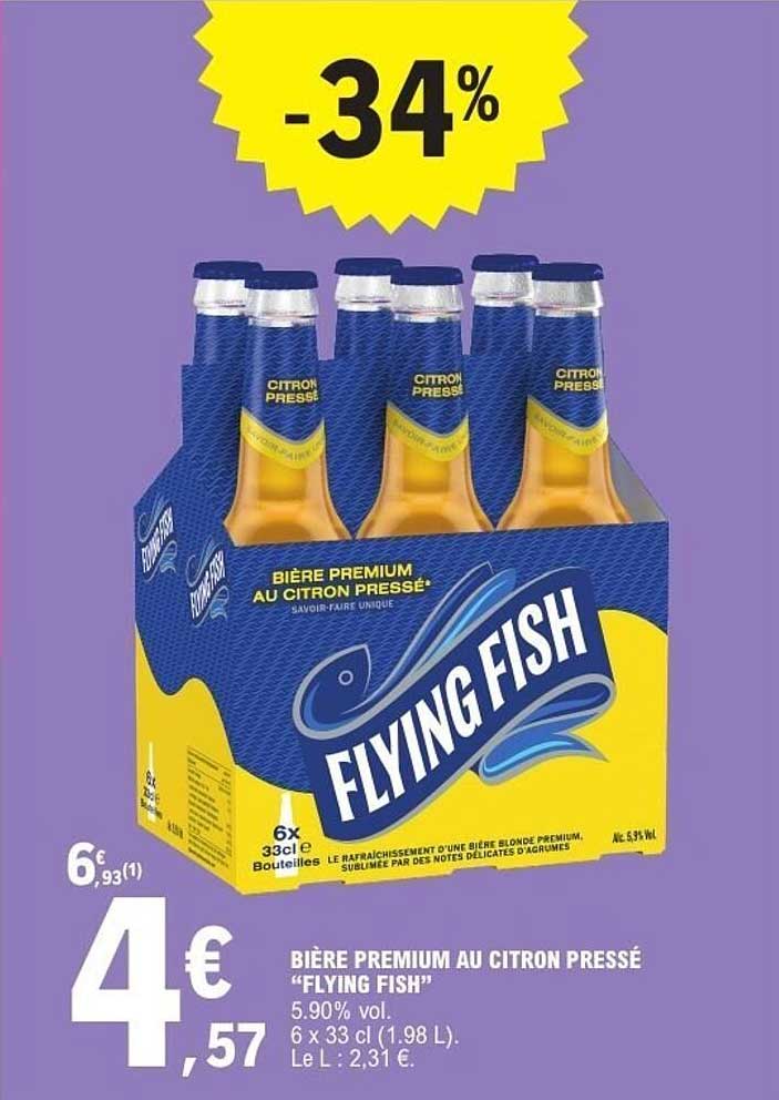 BIÈRE PREMIUM AU CITRON PRESSÉ “FLYING FISH”