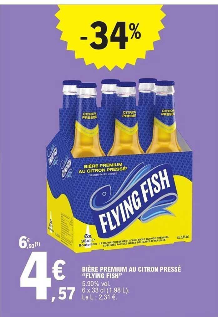 BIÈRE PREMIUM AU CITRON PRESSÉ “FLYING FISH”