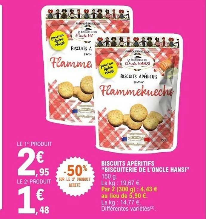 BISCUITS APÉRITIFS "BISCUITERIE DE L'ONCLE HANSI"