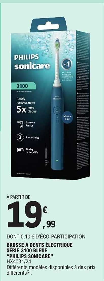 BROSSE À DENTS ÉLECTRIQUE SÉRIE 3100 BLEUE “PHILIPS SONICARE”