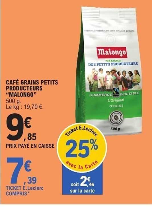 CAFÉ GRAINS PETITS PRODUCTEURS “MALONGO” 500 g