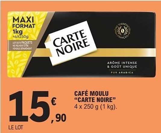 CAFÉ MOULU “CARTE NOIRE” 4 x 250 g (1 kg)