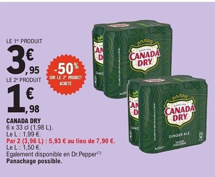 CANADA DRY 6 x 33 cl (1,98 L)