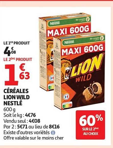 CÉRÉALES LION WILD NESTLÉ
