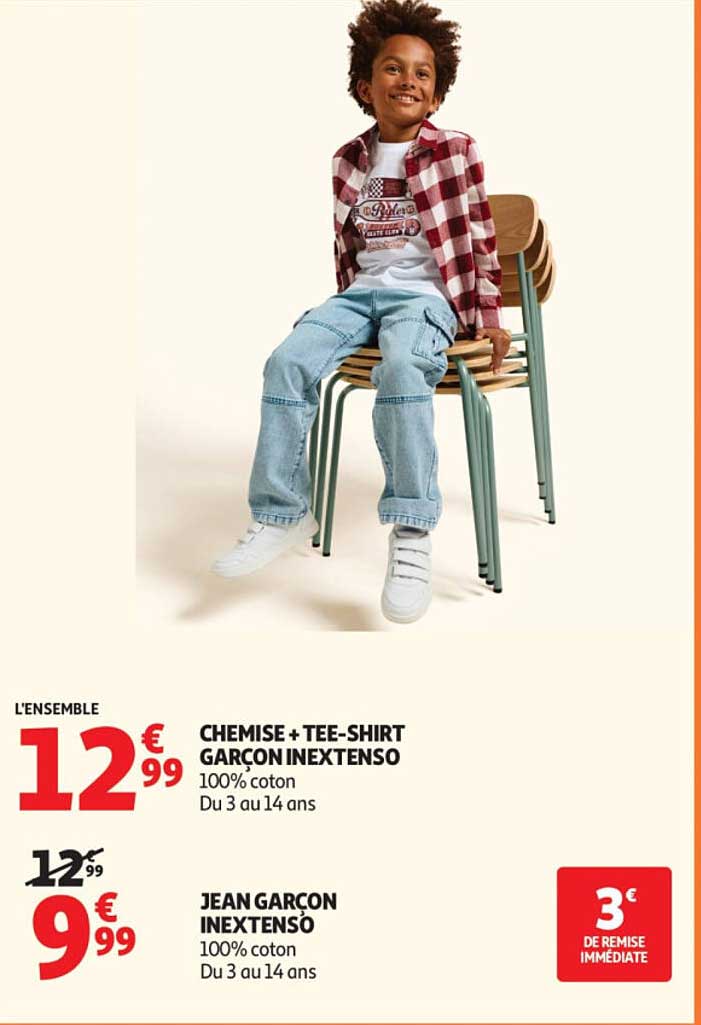 CHEMISE + TEE-SHIRT GARCON INEXTENSO