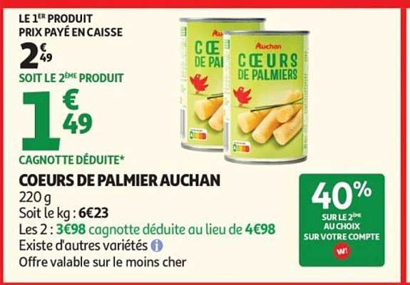 COEURS DE PALMIER AUCHAN