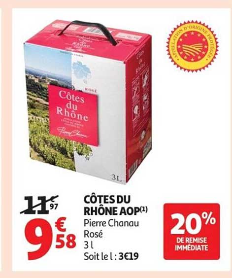 CÔTES DU RHÔNE AOP Pierre Chanu Rosé 3L