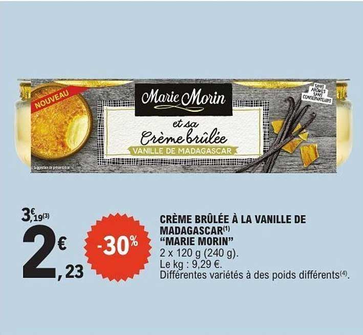 CRÈME BRÛLÉE À LA VANILLE DE MADAGASCAR “MARIE MORIN”