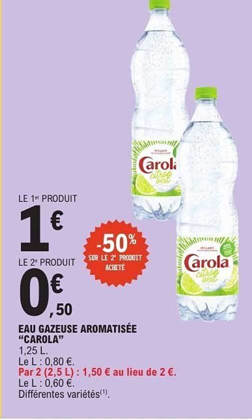 EAU GAZEUSE AROMATISÉE "CAROLA"