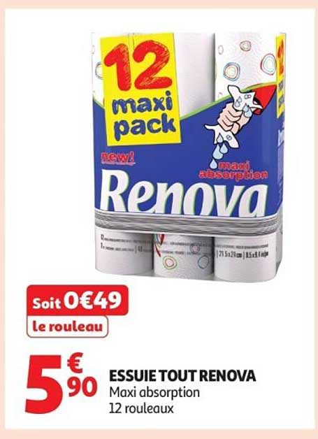 ESSUIE TOUT RENOVA Maxi absorption 12 rouleaux