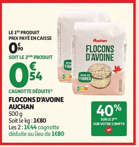 FLOCONS D'AVOINE AUCHAN