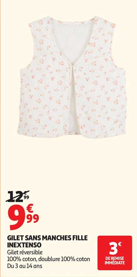 GILET SANS MANCHES FILLE INEXTENSO