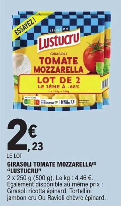 GIRASOLI TOMATE MOZZARELLA “LUSTUCRU”