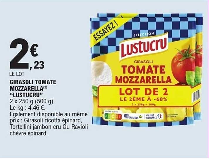 GIRASOLI TOMATE MOZZARELLA «LUSTUCRU»