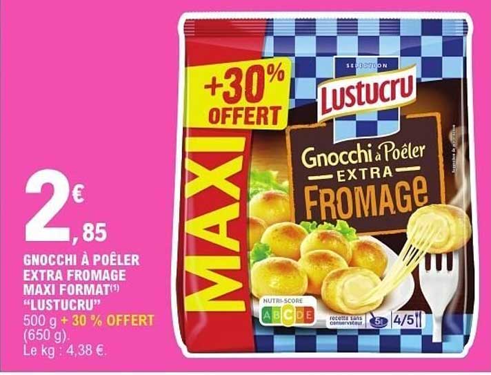 Gnocchi à poêler extra fromage maxi format “Lustucru”