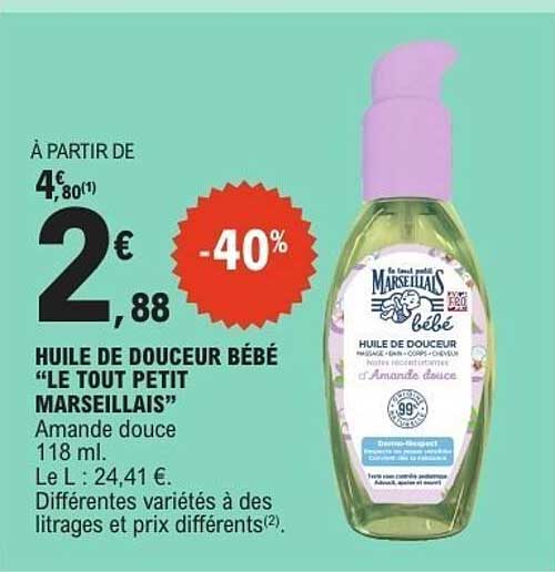 HUILE DE DOUCEUR BÉBÉ «LE TOUT PETIT MARSEILLAIS»