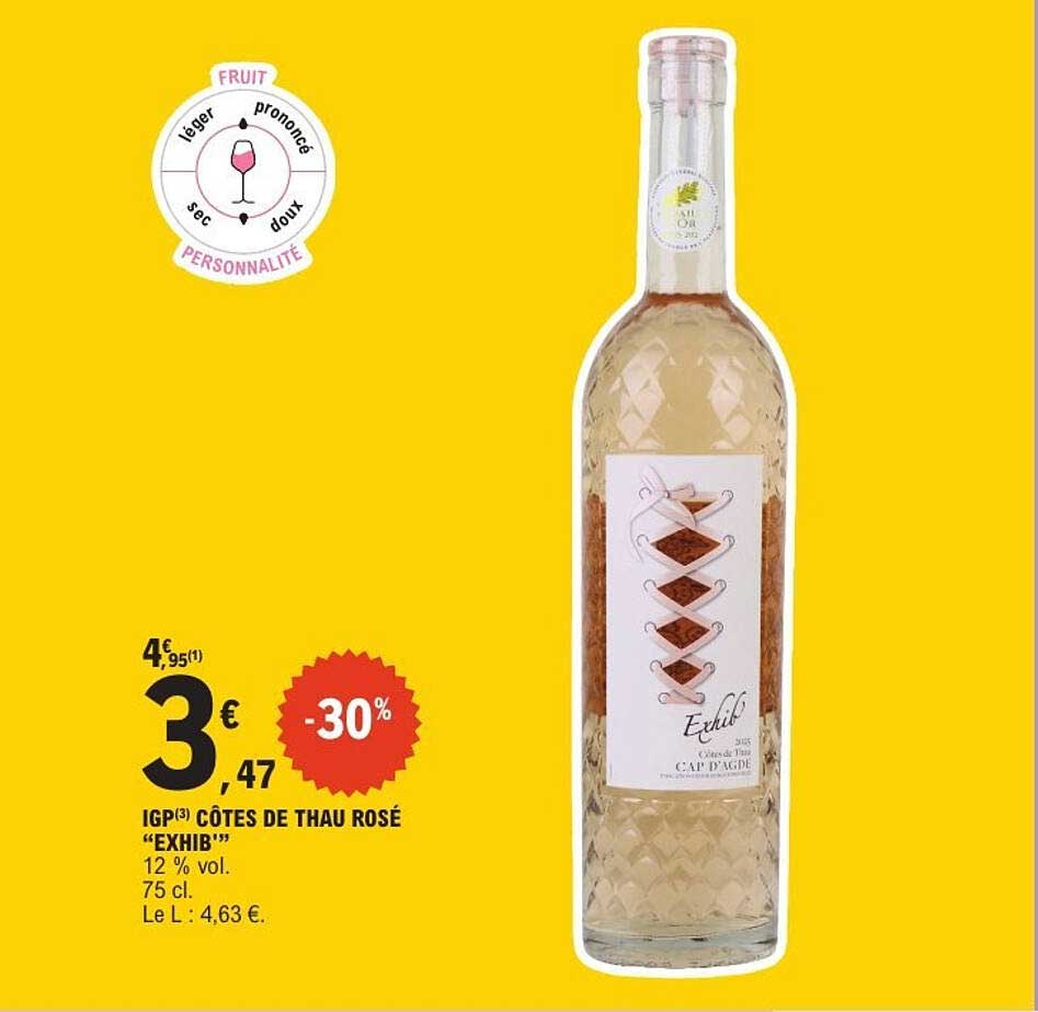 IGP CÔTES DE THAU ROSÉ “EXHIB”