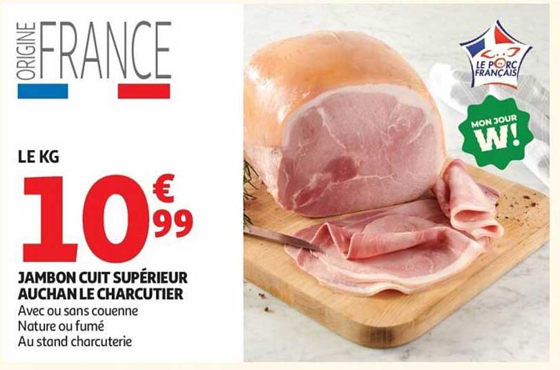 JAMBON CUIT SUPÉRIEUR AUCHAN LE CHARCUTIER
