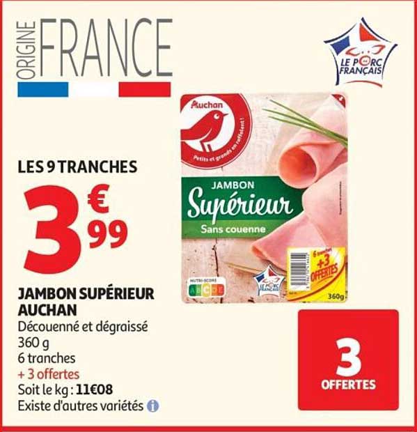 JAMBON SUPÉRIEUR AUCHAN