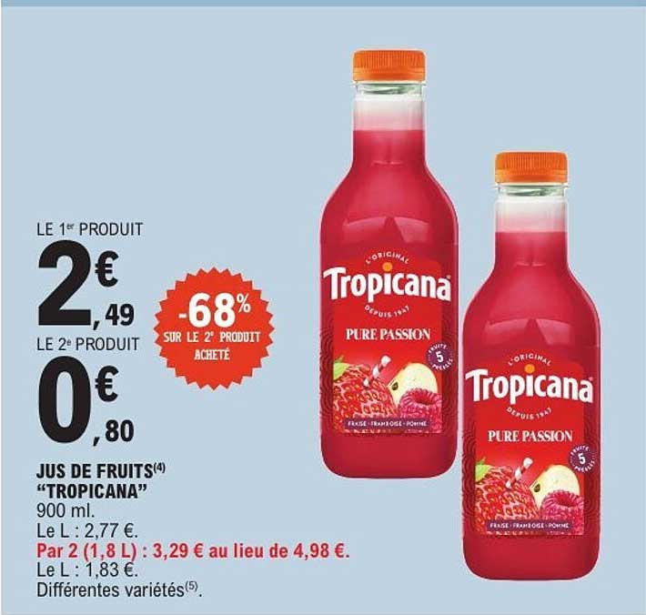 JUS DE FRUITS “TROPICANA”