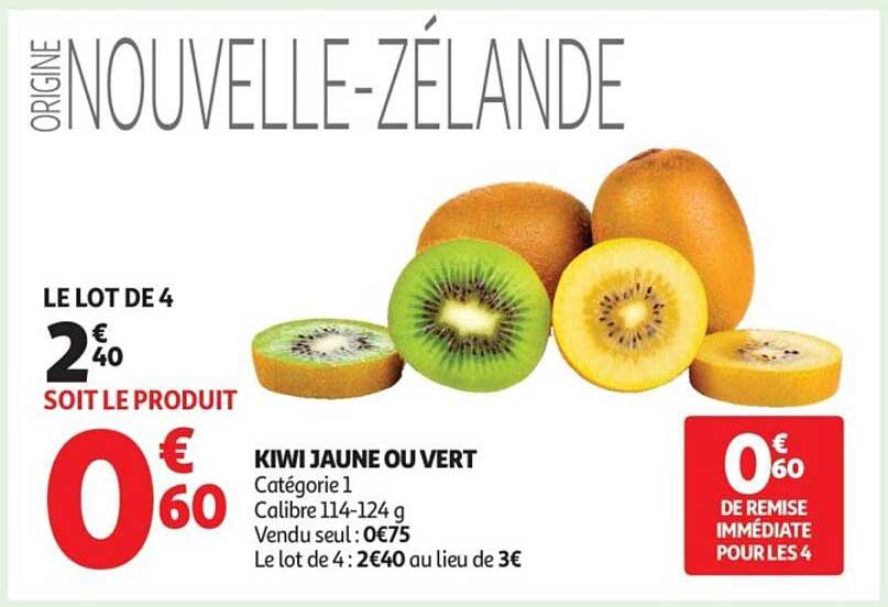 KIWI JAUNE OU VERT