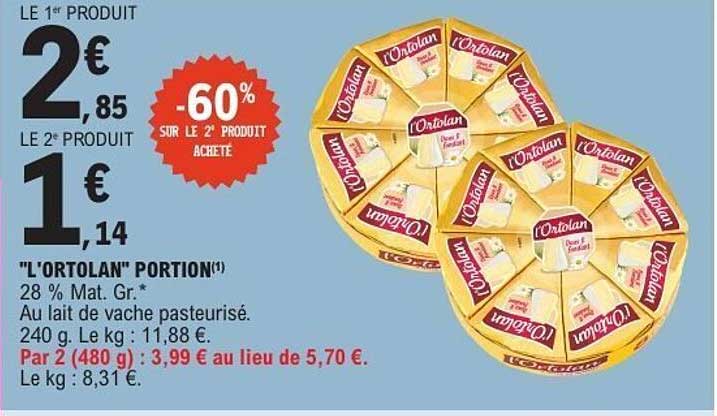 "L'ORTOLAN" PORTION