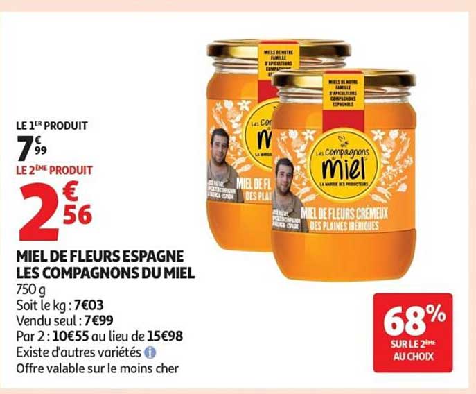 MIEL DE FLEURS ESPAGNE LES COMPAGNONS DU MIEL