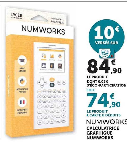 NUMWORKS CALCULATRICE GRAPHIQUE NUMWORKS