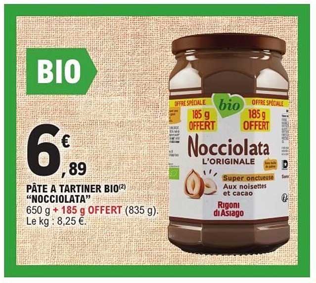 PÂTE À TARTINER BIO «NOCCIOLATA»