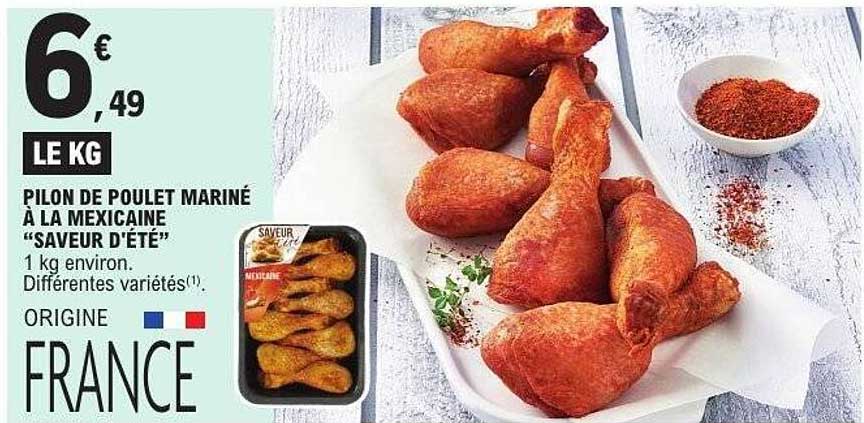 PILON DE POULET MARINÉ À LA MEXICAINE “SAVEUR D’ÉTÉ”