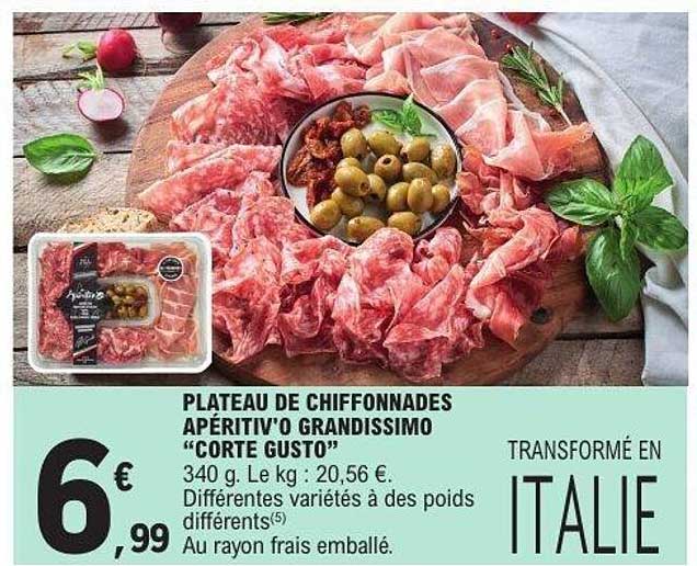 PLATEAU DE CHIFFONNADES APÉRITIV'O GRANDISSIMO “CORTE GUSTO”