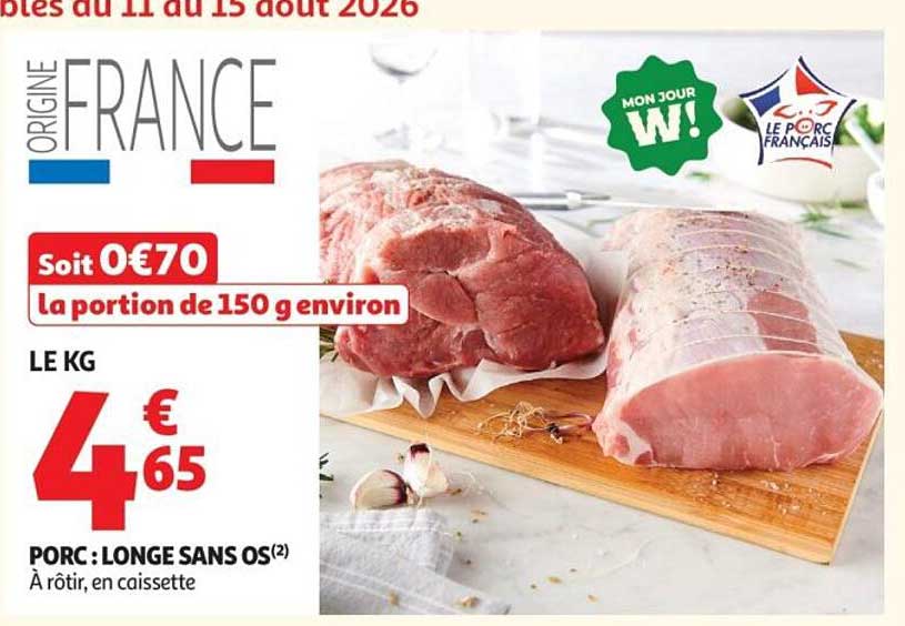 PORC : LONGE SANS OS