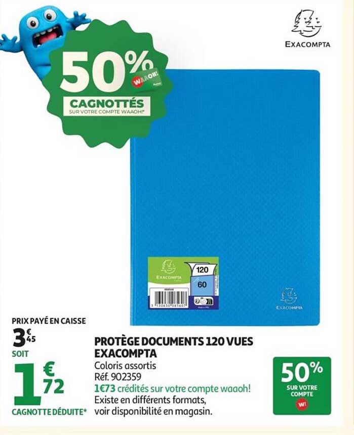 PROTÈGE DOCUMENTS 120 VUES EXACOMPTA